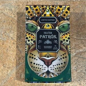 Limited Edition Patron Silver Storage Tin - Green and Gold